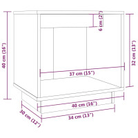 Produktbild för Sängbord 40x30x40 cm massiv furu