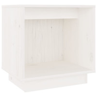 Miniatyr av produktbild för Sängbord 2 st vit 40x30x40 cm massiv furu