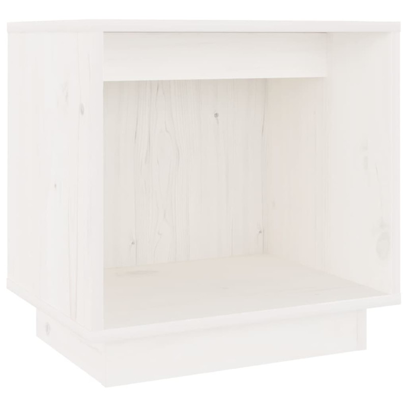 Produktbild för Sängbord 2 st vit 40x30x40 cm massiv furu