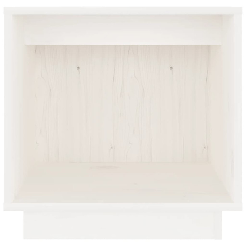 Produktbild för Sängbord 2 st vit 40x30x40 cm massiv furu