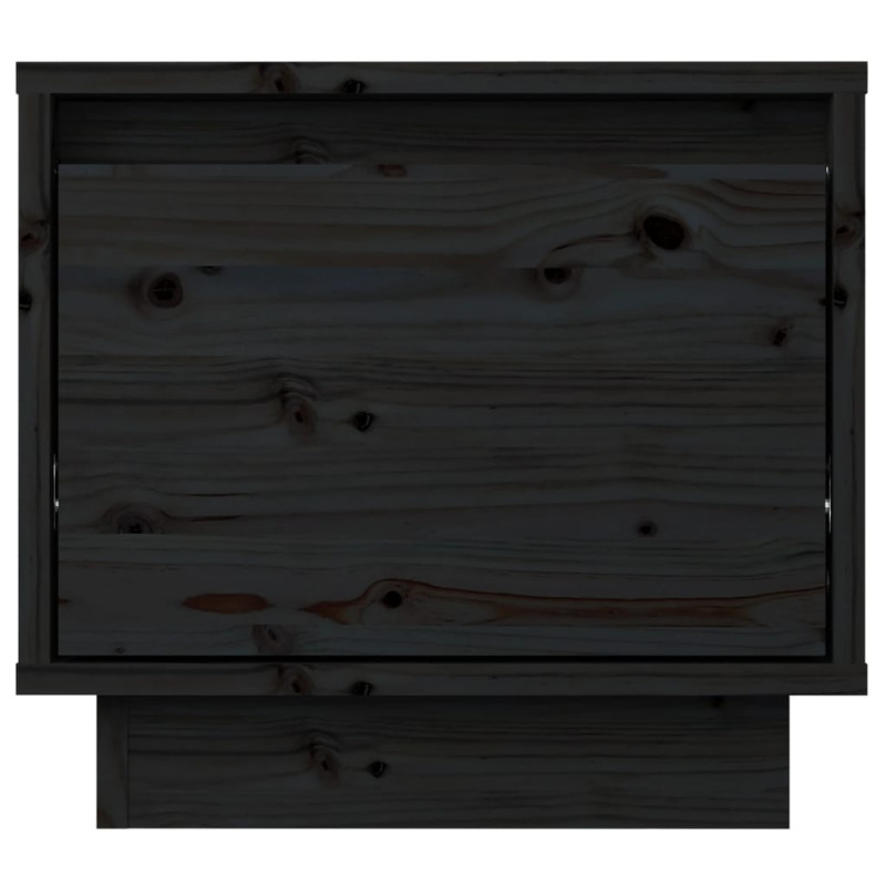 Produktbild för Sängbord svart 35x34x32 cm massiv furu