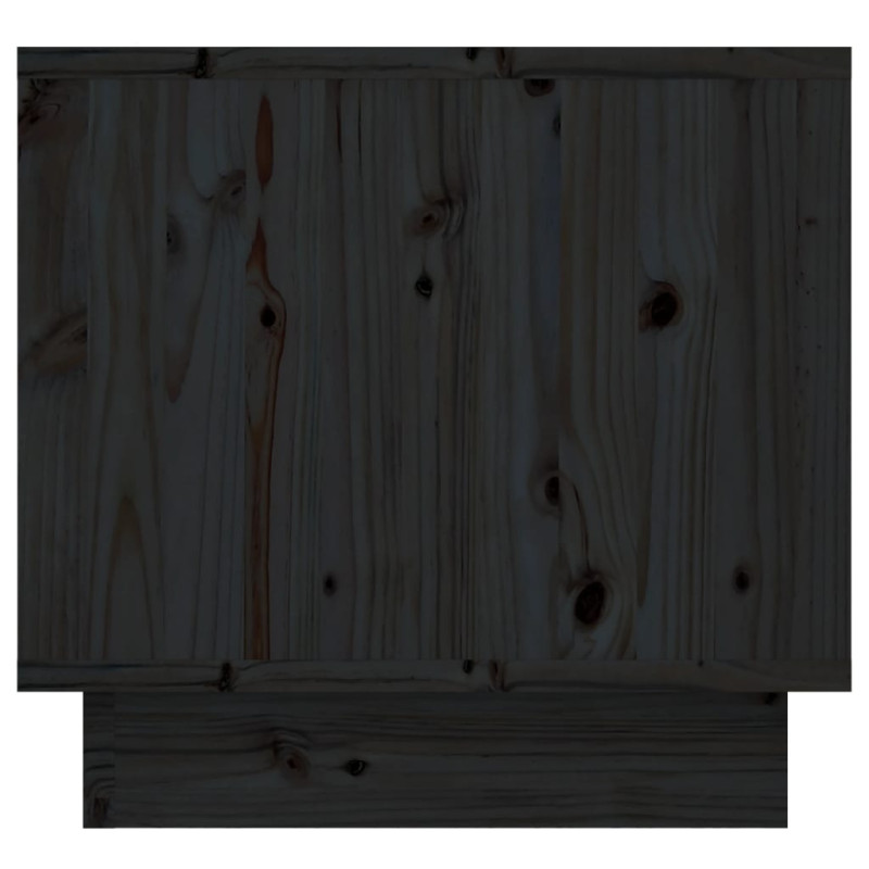 Produktbild för Sängbord svart 35x34x32 cm massiv furu