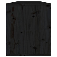 Produktbild för Väggskåp 2 st svart 60x30x35 cm massiv furu