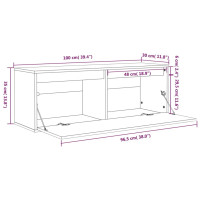 Produktbild för Väggskåp 100x30x35 cm massiv furu