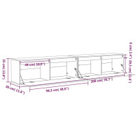 Produktbild för Väggskåp 2 st vit 100x30x35 cm massiv furu