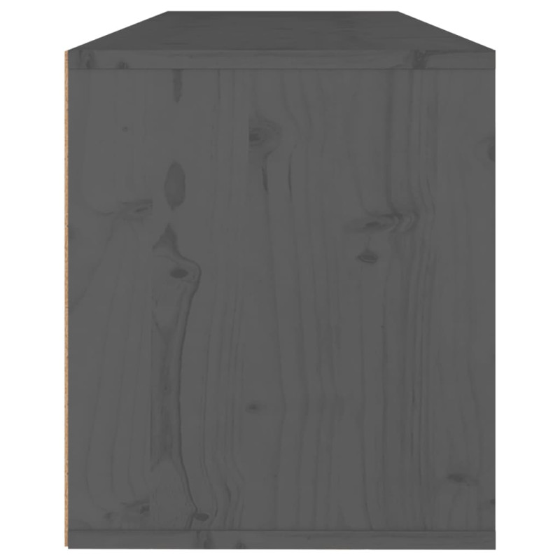 Produktbild för Väggskåp grå 100x30x35 cm massiv furu