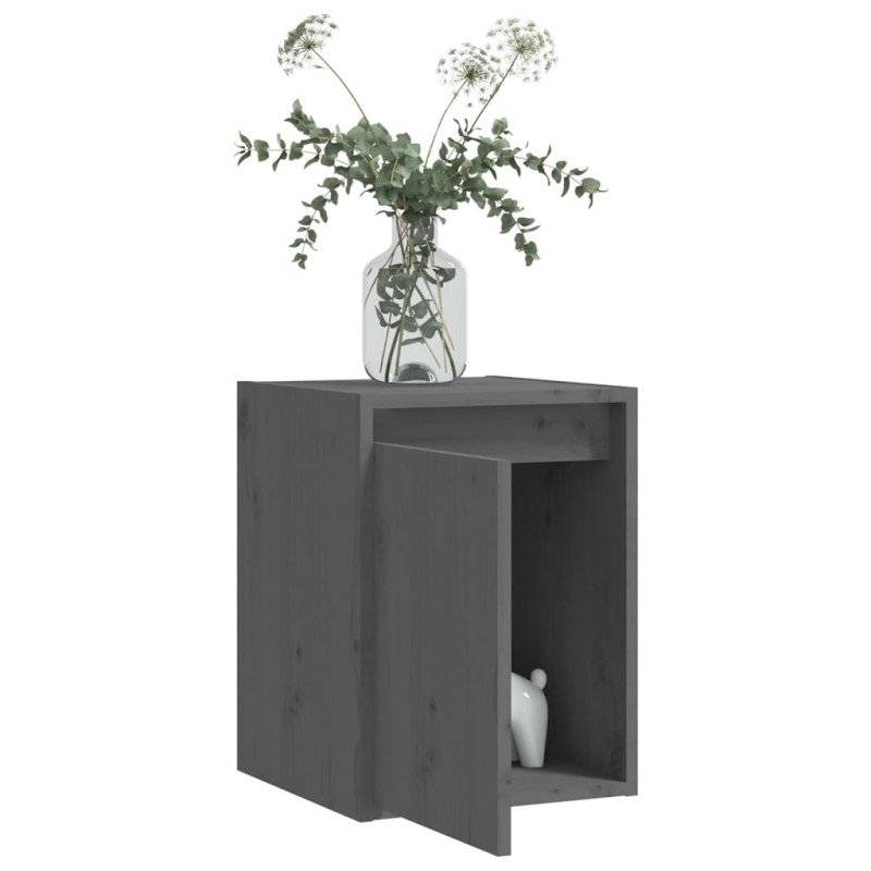 Produktbild för Väggskåp grå 30x30x40 cm massiv furu