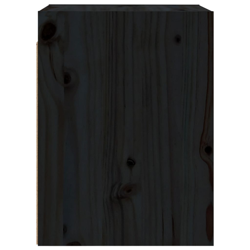 Produktbild för Väggskåp svart 30x30x40 cm massiv furu