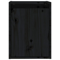 Produktbild för Väggskåp 2 st svart 30x30x40 cm massiv furu