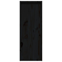 Produktbild för Väggskåp svart 30x30x80 cm massiv furu