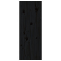 Produktbild för Väggskåp 2 st svart 30x30x80 cm massiv furu