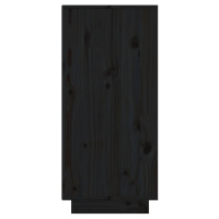 Miniatyr av produktbild för Skänk svart 60x34x75 cm massiv furu
