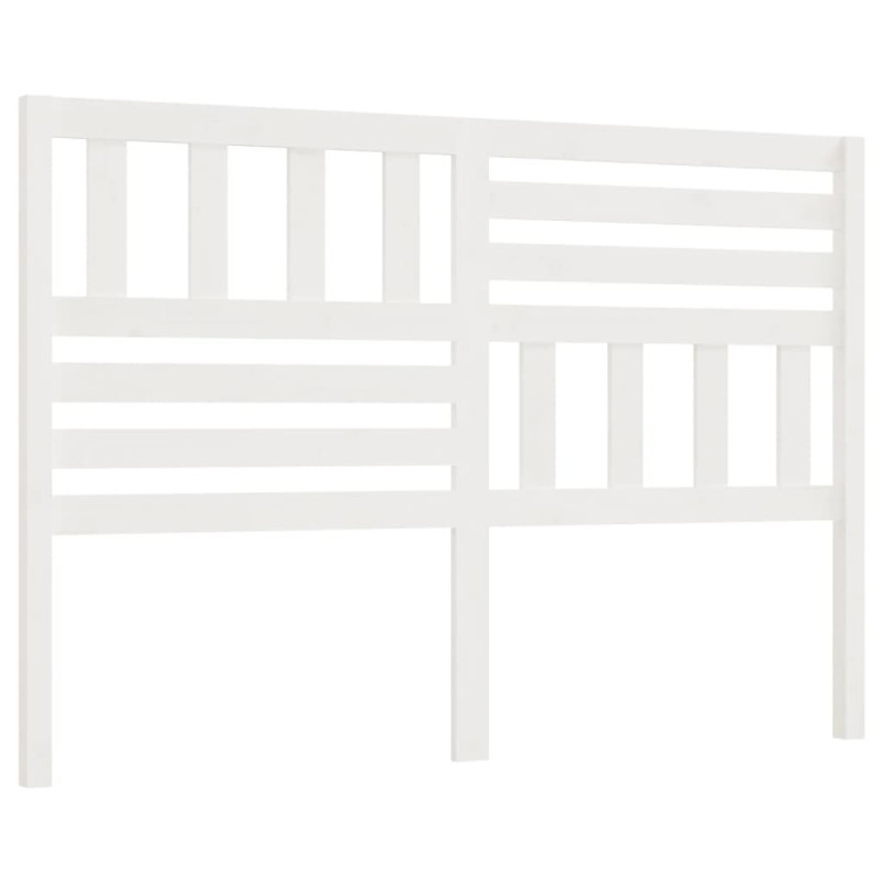 Produktbild för Sänggavel vit 146x4x100 cm massiv furu