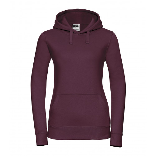 Russell Ladies Authentic Hooded Sweat Burgundy