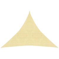 Produktbild för Solsegel 160 g/m² beige 4,5x4,5x4,5 m HDPE