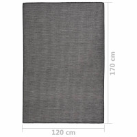 Miniatyr av produktbild för Utomhusmatta plattvävd 120x170 cm grå