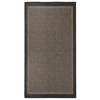 Produktbild för Utomhusmatta plattvävd 80x150 cm mörkbrun