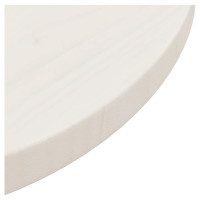 Miniatyr av produktbild för Bordsskiva vit Ø40x2,5 cm massiv furu