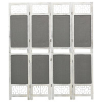 Miniatyr av produktbild för Rumsavdelare 4 paneler grå 140x165 cm tyg