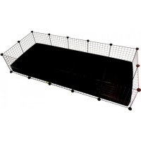 Produktbild för C&C 5x2 modulär bur marsvin kanin igelkott svart,, 180 x 77...