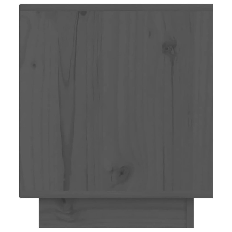 Produktbild för Sängbord 40x34x40 cm massiv furu grå