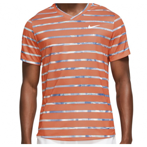 Nike Nike Court Dri FIT Striped Victory Crew Orange (S)