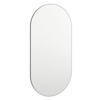 Produktbild för Spegel med LED-lampor 80x40 cm glas oval