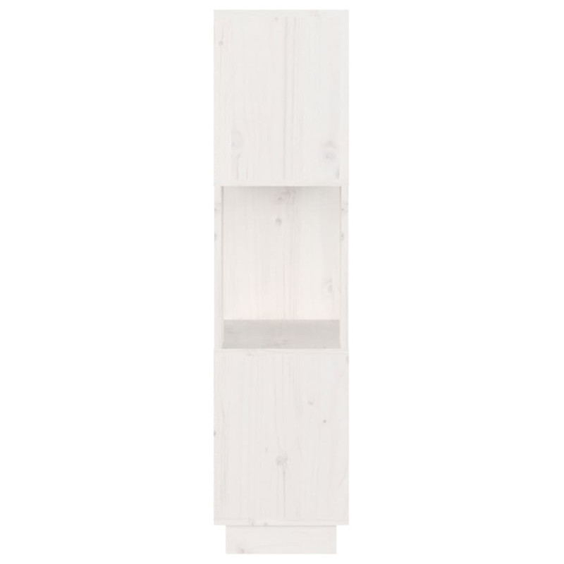 Produktbild för Bokhylla/rumsavdelare vit 51x25x101 cm massiv furu