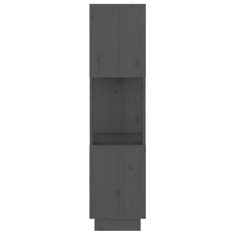 Produktbild för Bokhylla/rumsavdelar grå 51x25x101 cm massiv furu