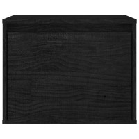 Produktbild för Tv-bänk 7 st svart massiv furu