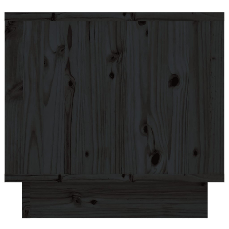 Produktbild för Sängbord 2 st svart 35x34x32 cm massiv furu