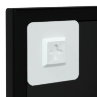 Produktbild för Väggspegel svart 100x40 cm metall