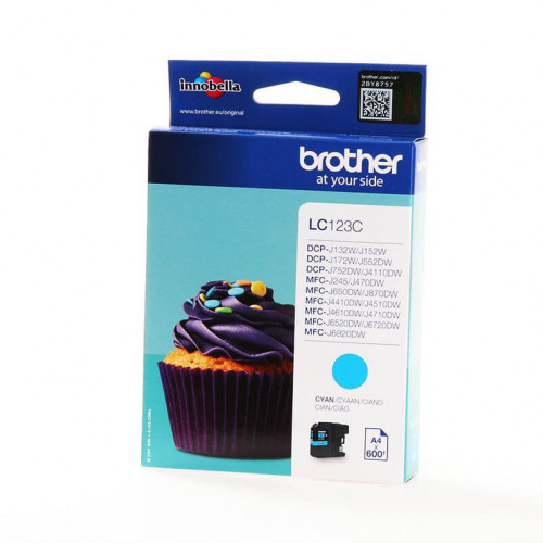 Brother Ink LC123C LC-123 Cyan