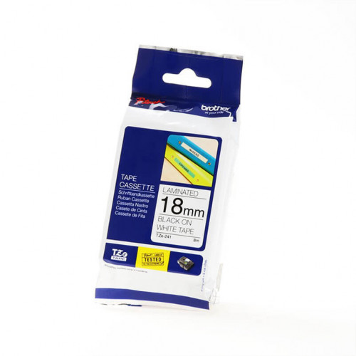 Brother Tape TZE-241 18mm Black on White