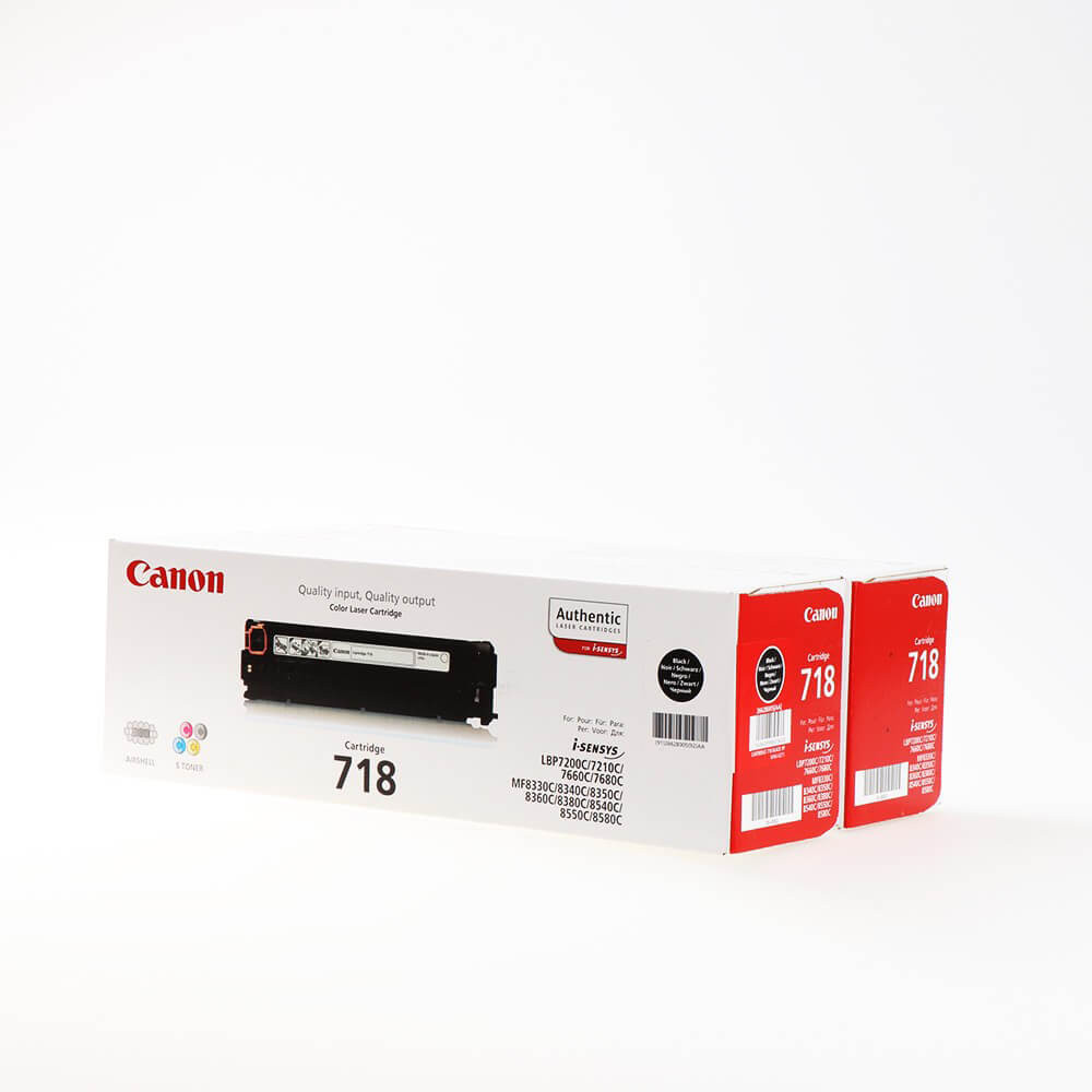 Produktbild för Toner 2662B005 718 Black Twin-pack
