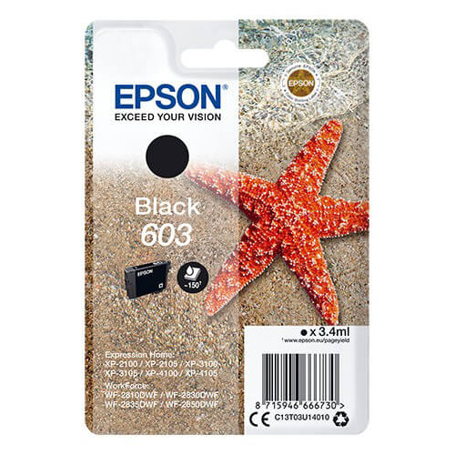 EPSON Ink C13T03U14010 603 Black Starfish