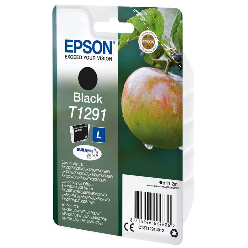 EPSON Ink C13T12914012 T1291 Black Apple