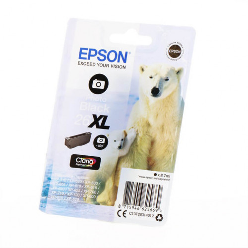 EPSON Ink C13T26314012 26XL Photo Black Polar Bear