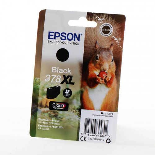 EPSON Ink C13T37914010 378XL Black Squirrel