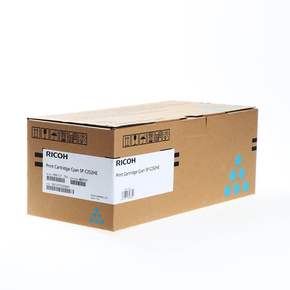 Produktbild för Toner 407717 SP C252HE Cyan