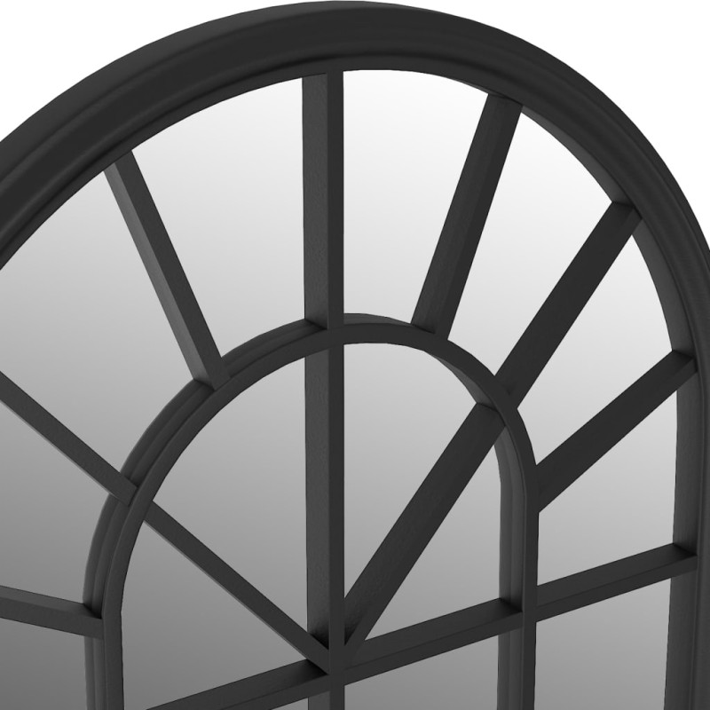 Produktbild för Spegel svart 90x45 cm järn för inomhusbruk