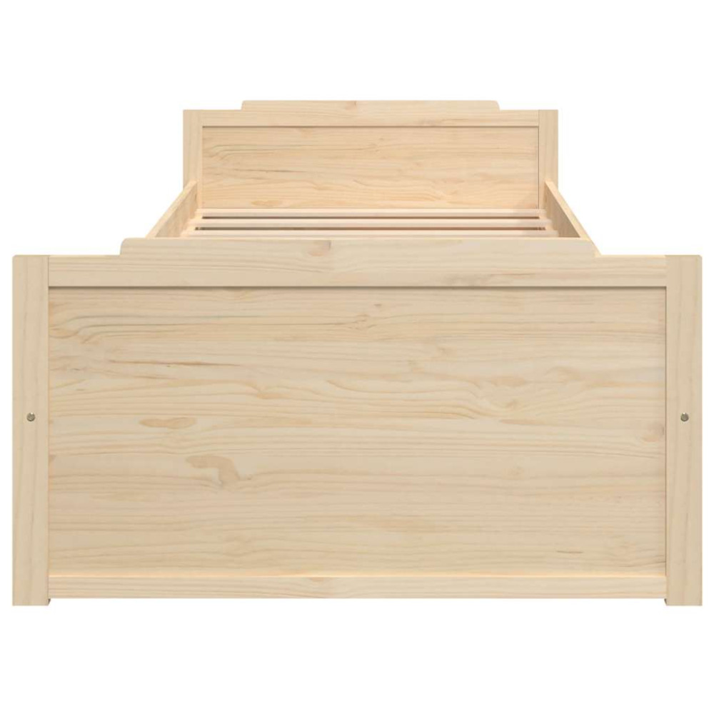 Produktbild för Sängram med lådor massiv furu 90x200 cm