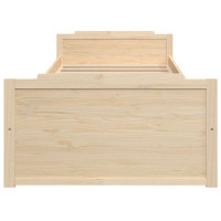 Produktbild för Sängram med lådor massiv furu 90x200 cm