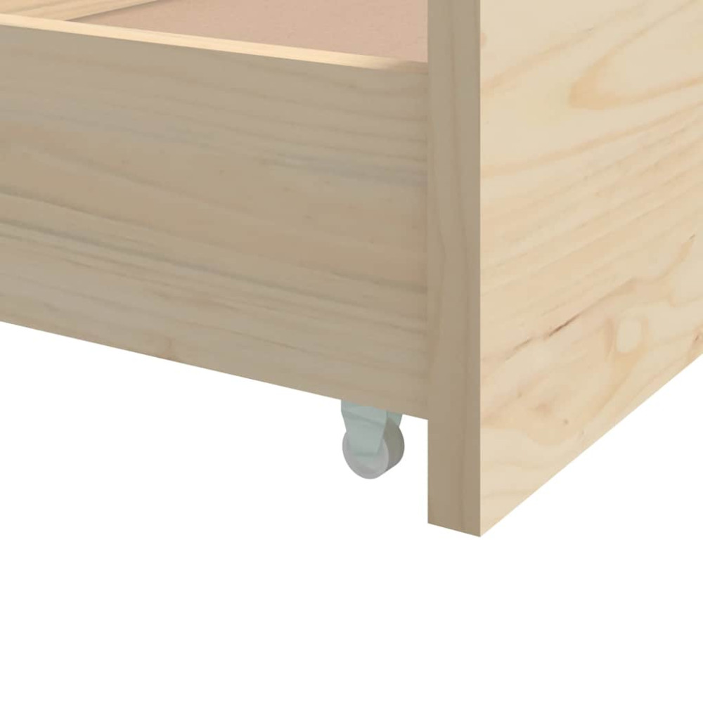 Produktbild för Sängram med lådor massiv furu 90x200 cm