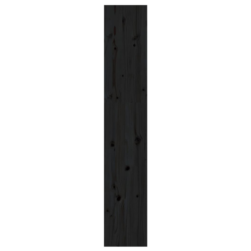 Produktbild för Bokhylla/rumsavdelare svart 60x30x167,5 cm massiv furu