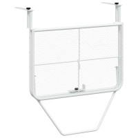 Produktbild för Balkongbord vit 60x40 cm stål