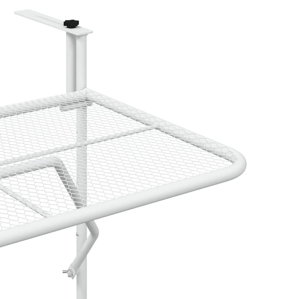 Produktbild för Balkongbord vit 60x40 cm stål
