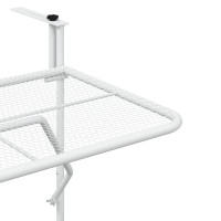 Produktbild för Balkongbord vit 60x40 cm stål