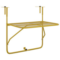Produktbild för Balkongbord guld 60x40 cm stål