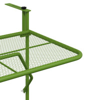 Produktbild för Balkongbord grön 60x40 cm stål